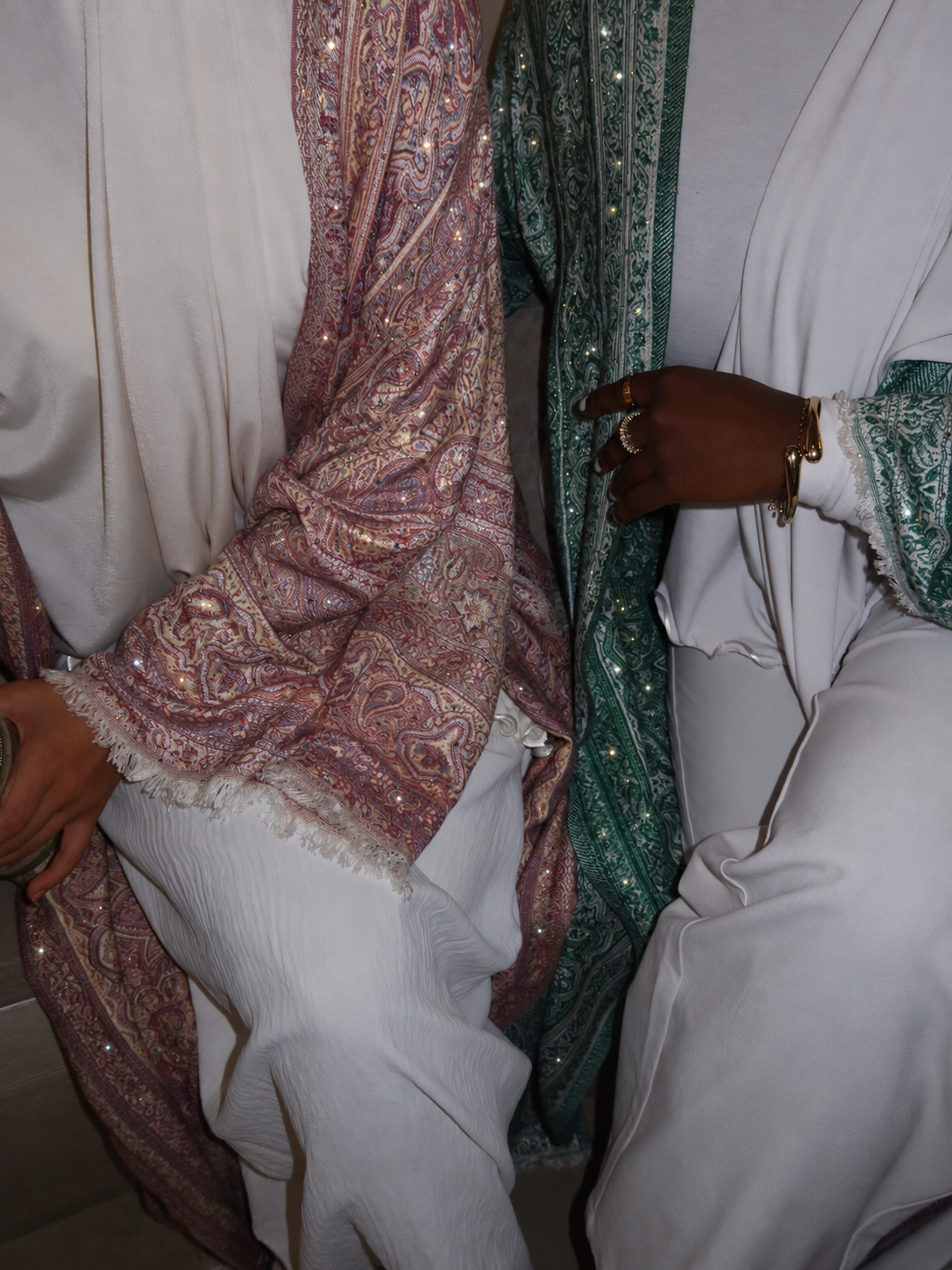 Funkelnde Pashmina-Abaya - The Muse/Rose
