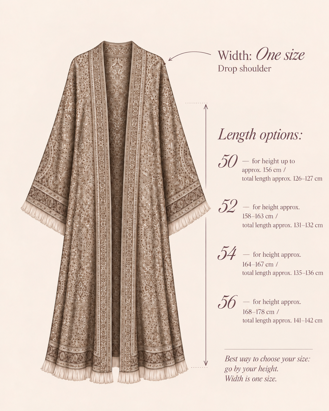 Funkelnde Pashmina Abaya - The Keeper / Mocha