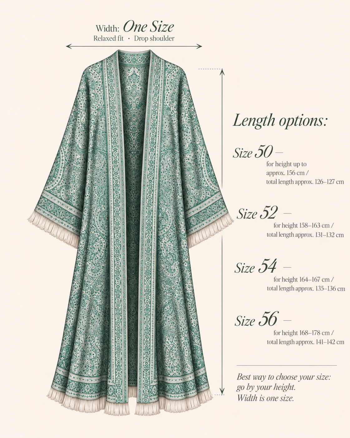 Funkelnde Pashmina Abaya  - The Promised / Smaragdgrün